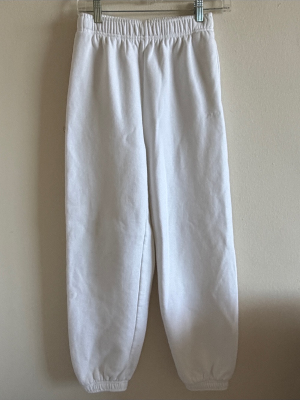 Aritzia Sweatfleece/ Cozyfleece white sweatpants